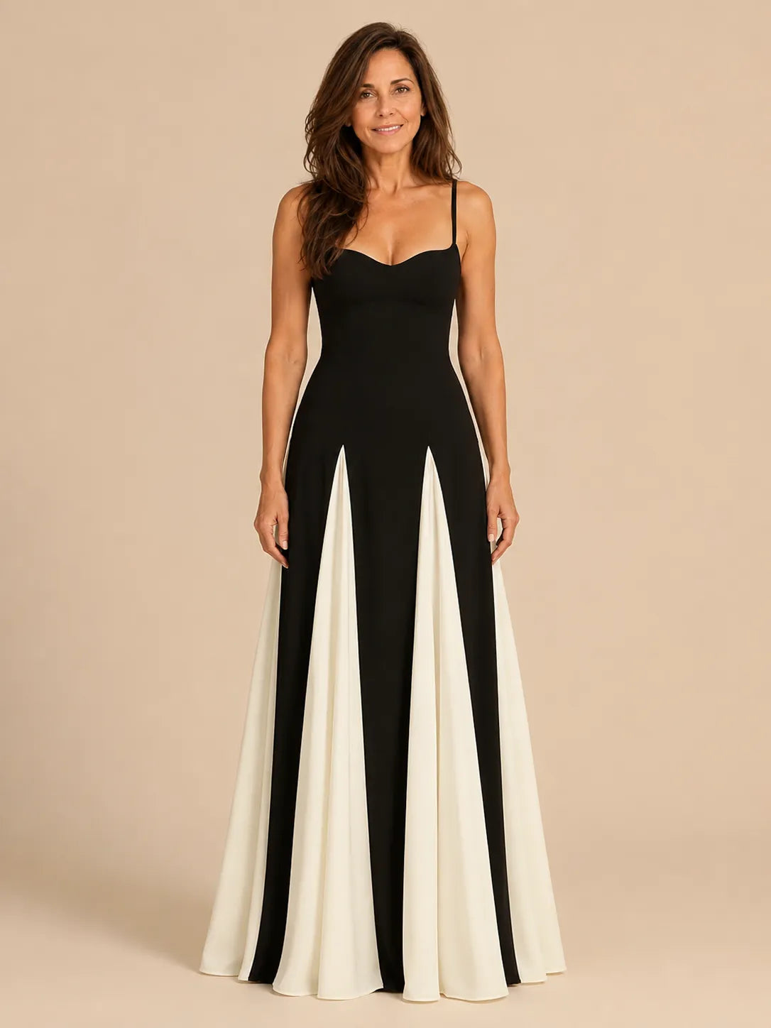 Isadora Black Contrast Maxi Dress