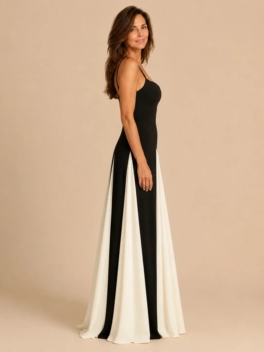 Isadora Black Contrast Maxi Dress