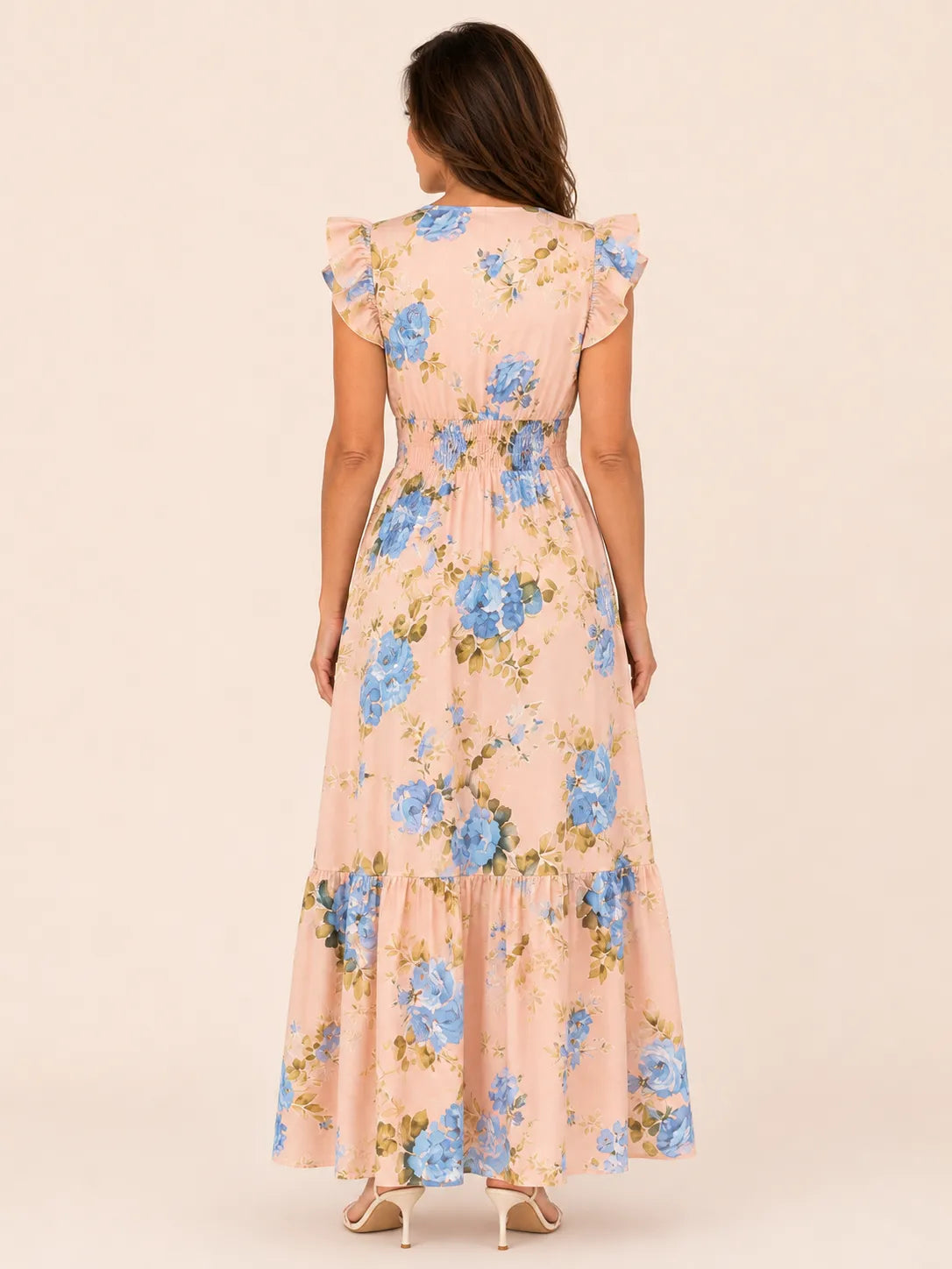 Elena Pink Stripe A-Line Dress
