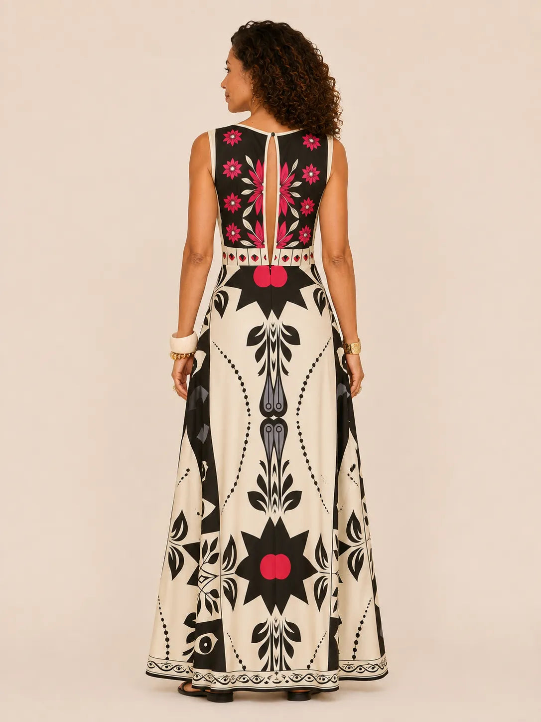 Maribel Floral A-Line Maxi Dress