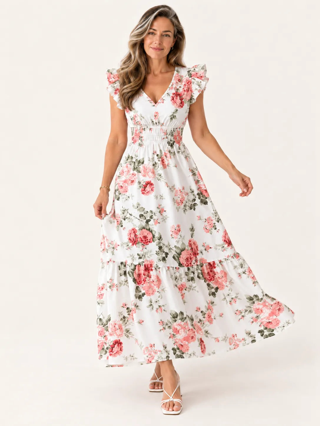 Maya Romantic Floral Maxi Dress