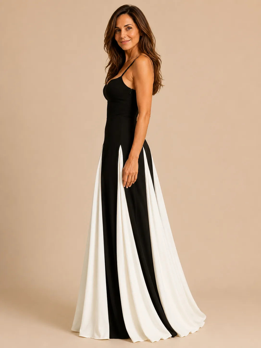 Isadora Black Contrast Maxi Dress