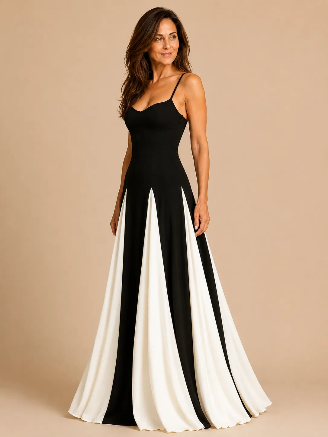 Isadora Black Contrast Maxi Dress