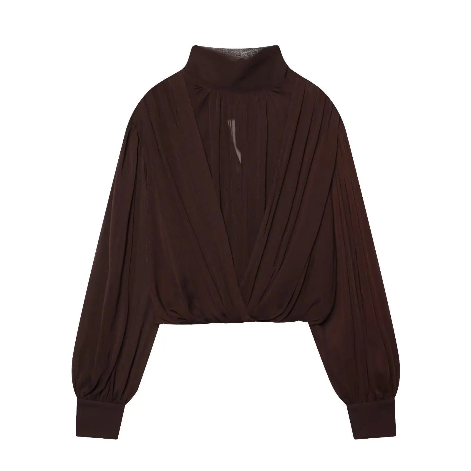 Women's 2026 New Perspective Shirts Tops Fashion Loose Long-Sleeved Elegant Spring Blouses Chic Youth Street Travel Blouses Tops