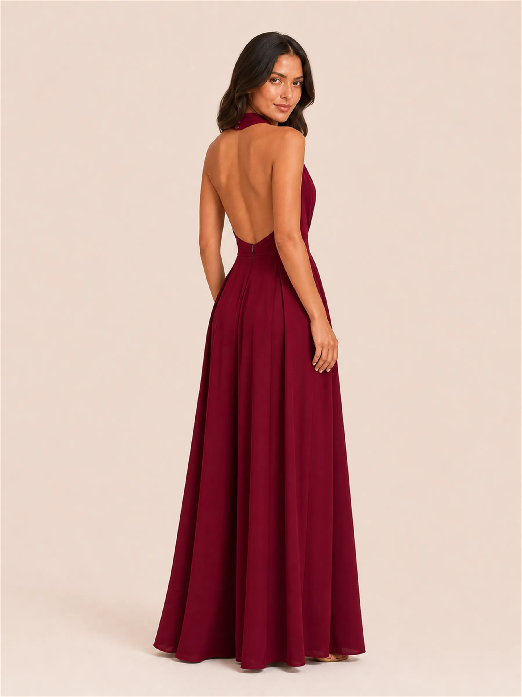 Serena Halter Wide-Leg Jumpsuit