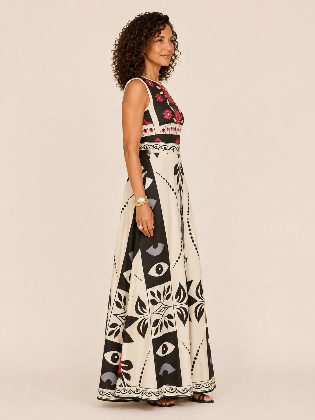 Maribel Floral A-Line Maxi Dress
