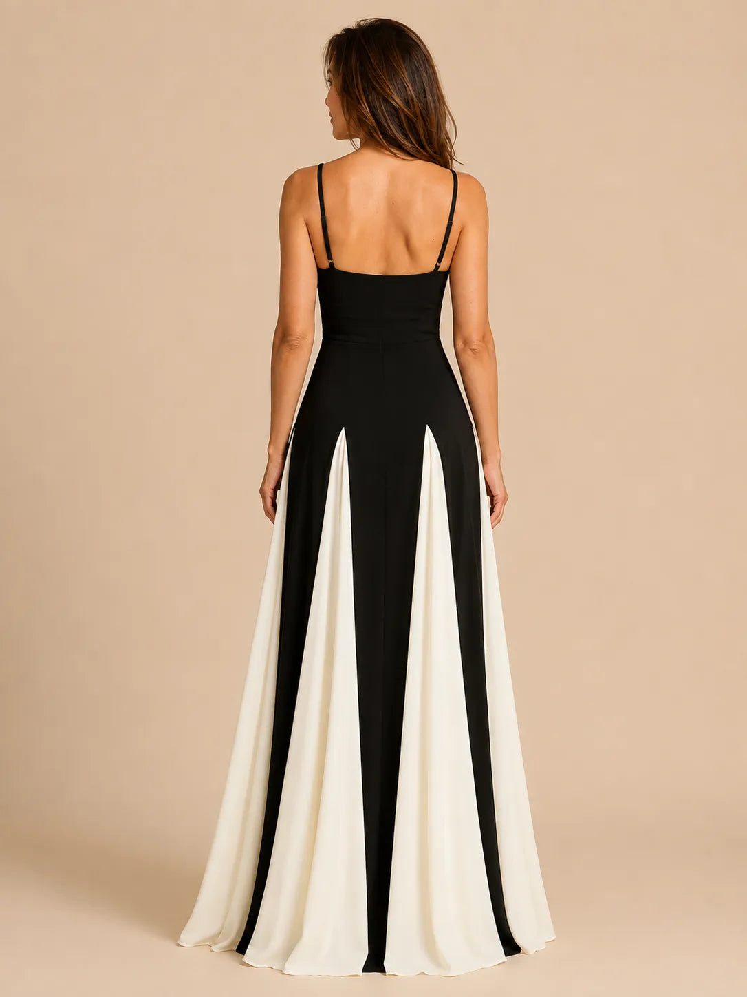 Isadora Black Contrast Maxi Dress