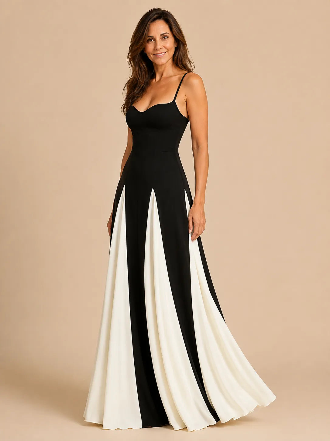 Isadora Black Contrast Maxi Dress