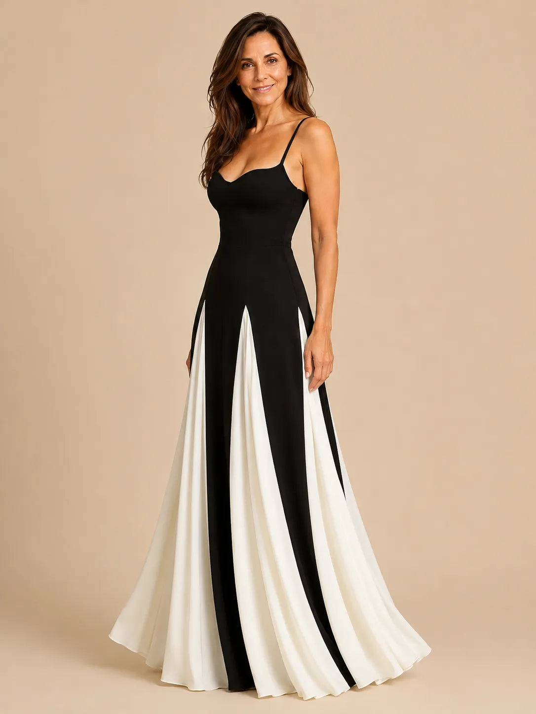 Isadora Black Contrast Maxi Dress
