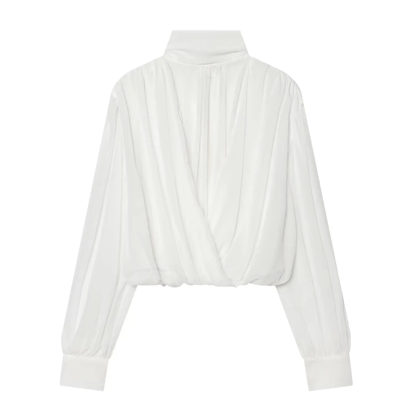 Women's 2026 New Perspective Shirts Tops Fashion Loose Long-Sleeved Elegant Spring Blouses Chic Youth Street Travel Blouses Tops